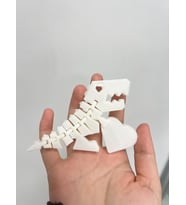 Minik Dinazor Beyaz Renk 12CM Doğal PLA Malzeme Oyuncak (Çok Renkli)