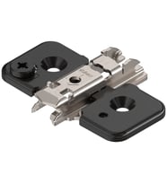 Blum Clip Menteşe tabanı, haç tipi, 0 mm, Çelik, Vidalı, HV: eksantrik 173H7100 Onyx Siyah