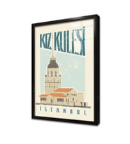 Kız Kulesi Çerçeveli Cam Tablo
