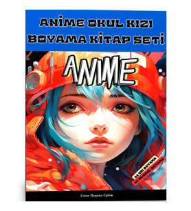 Anime Okul Kızı Boyama Kitap Seti (2 Kitap)