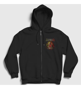 Presmono Unisex Siyah Poster Fleshgod Apocalypse Fermuarlı Kapüşonlu Sweatshirt 477433tt