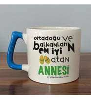 Ortadoğu ve Balkanları  En iyi Baskılı Mavi Kulplu D Kupa