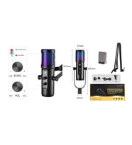 Nemesis BM700KIT Profesyonel Mikrofon Kayıt Seti  Kondenser Mikrofon, Shock Mount ve Masa Standı Dahil Başlangıç Seviyesi Podcast Seti