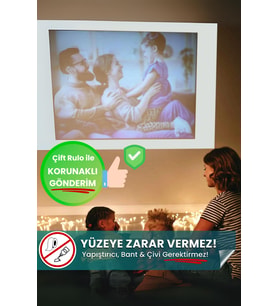 150x220 cm Ev Sineması Projeksiyon Perdesi, Kolay Kurulum, Güvenli Gönderim
