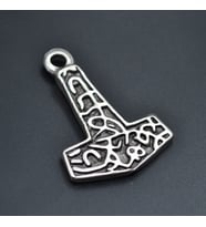 Thor Mjollnir Hammer Kolye Ucu - Antik Gümüş Kaplama - Kod:112