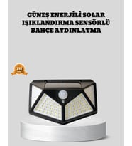 Northcity Güneş Enerjili 100 LED Sensörlü Solar Dış Mekan Lamba - Otomatik Aydınlatma ve Güvenlik