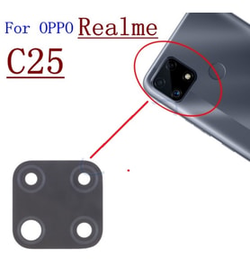 Tkgz Oppo Realme C25 Arka Kamera Camı Lens Yapışkanlı