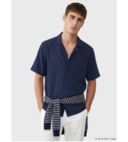 LCW Vision İndigo Regular Fit Krinkle Erkek Gömlek