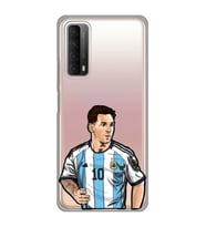 Huawei P Smart 2021 Uyumlu Lionel Messi Desenli Şeffaf Telefon Kılıfı