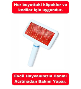 Kedi Köpekler Için Pratik Tüy Toplayıcı Ve Düzenleyici Temizleme Fırçası Tırmık Tarak Aracı 1 Adet