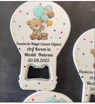 Kişiye Özel Resimli Nişan söz  Organizasyon Baby Shower Bebek İçin Hediyelik Magnet Hediye Balon Açacak 20