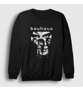 Presmono Unisex Siyah Band Müzik Bauhaus Sweatshirt 506607tt
