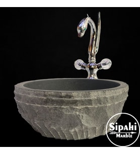 Bazalt Dışı Doğal Patlatma Stand Lavabo