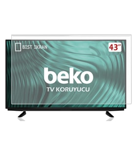 BEKO B43L67605W Tv Ekran Koruyucu - Beko 43" inç Tv Ekran Koruyucu Şeffaf Paneli