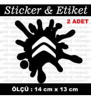 citroen logo marka etiket sticker - 2 adet çıkartma araba motosiklet kask atv tablet pc buzdolabı otomobil bilgisayar uyumlu