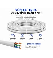 CAT6 Ethernet Kablo 3 Metre