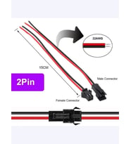 Tek Renk Şerit Led Bağlantı Soketli Kablo Takım 2 Pin 1.00 mm 10 adet