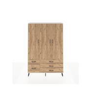 Arges Gardrop 5 Raflı 5 Çekmeceli Tek Askılı 132x30x195 Aytaşı-Çam
