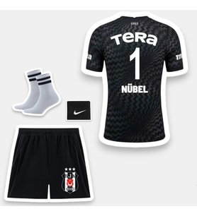 NÜBEL-1 Kaleci Bêşiktaş 26-27 Yeni Sezon Çocuk Futbol Forması - 4'lü Set