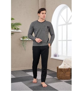 PJS 23710 Erkek Jakarlı Pijama Takım
