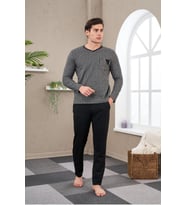 PJS 23710 Erkek Jakarlı Pijama Takım
