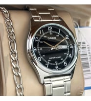 Casio Çelik Kordon, ,Erkek Kol Saati+Nazar Boncuklu Bileklik