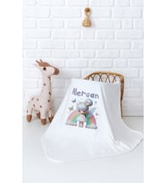 Pia Baby Premium %100 Pamuk Çift Kat Penye Bebek Battaniyesi 80x80 cm 5083-11 (Krem)