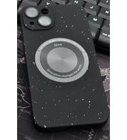 iPhone 13 Uyumlu Siyah Benekli Desenli İnce Sert Kapak Kılıf Kamera Lens Korumalı