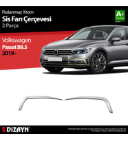 VW Passat B8.5 Krom Sis Farı Çerçevesi 2 Parça 2019-2023