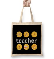 Teacher Gift-Learning Inspire-Science Student School Inspirational KIDS WOMEN Men Bez Çanta Uzun Saplı