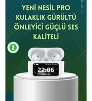 Yüksek Bass ve Güçlü Ses Özellikli Akıllı Bluetooth Kulaklık Dokunmatik Kontrol
