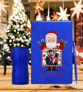 Yılbaşı İçin Kişiye Özel Tasarım Defter Kalem & Termos Mug Hediye Seti