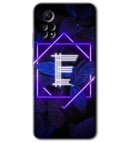 Redmi Note 12 Pro 4G Kılıf HD Desen Baskılı Kılıf - Dark Neon Yaprak E Harfi