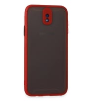 Durukar® Samsung Galaxy J7 Pro / J730 Kılıf Montreal Silikon Kapak - Kırmızı