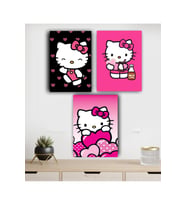 Hello City Anime Kapı Süsü Uyarı Konsept Dekor Tablo Çocuk Odasın Bebek Odası set3'lü(19x28 cm)