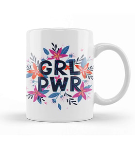 Grl Pwr Girly Power Kupa Bardak Porselen