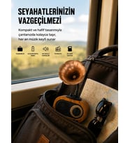 Şarjlı Mini Retro Radyo Bluetooth Hoparlör Çoklu Bağlantı Seçenekli Yeni Nesil