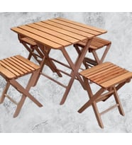 Piknik Seti Katlanabilir 90392 Kayın Ağacı AZ Yer İşgal Eder Çok İş Yapar El Yapı (Ceviz)