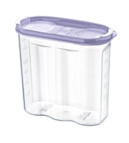 2 Kapaklı Ölçekli Erzak Kuru Gıda Saklama Kutusu Kabı - 1,7 Litre - SA935 (5680)