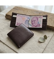 %100 Hakiki Deri Mıknatıs Kapamalı Kağıt Para Sıkıştırmalı Fermuarlı Kasik Erkek Cüzdan 11*9,5