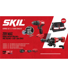 SKIL KOMBO SET 2 (20V MAX DARBELI MATKAP VIDALAMA + AVUÇ TASLAMA + 2 AKÜ + Sarj CIHAZI)