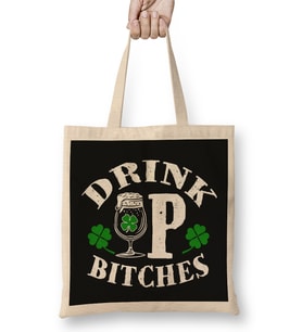 Drink Up Bitches Bez Çanta Uzun Saplı