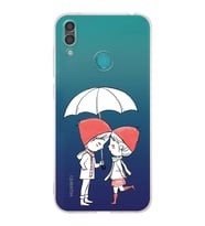 Huawei Y7 2019 Uyumlu Kamera korumalı Kapak Aşk Tasarımlı  Şeffaf Kılıf