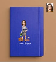 Kişiye Özel Avukat Kadın Model 13x21 Mavi Defter-27