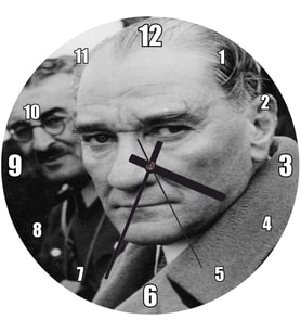 Cakatablo  Atatürk Yakın Plan Fotoğraf Duvar Saati