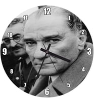 Cakatablo  Atatürk Yakın Plan Fotoğraf Duvar Saati