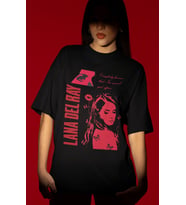 Tasarım Lana Del Rey Şarkıcı Baskılı Unisex Oversize Tişört