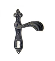 Antika Tarz Dekoratif Pirinç Mevlana Yale Kapı Kolu - 228x48 Mm, Oksit