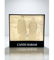 Babaya Özel Kişiselleştirilebilir Fotoğraf ve Yazı Çerçeveli Led Lamba, Abajur
