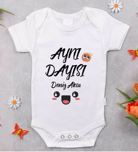 BK Kids İsimli Aynı Dayısı Tasarımlı Bebek Body Zıbın - Model 1